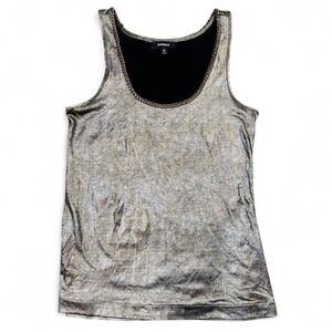 Express metallic chain-trim tank top